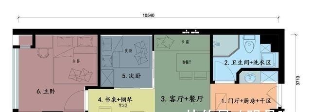 空间|套内35㎡，空间丝毫不浪费！挤出两房一厅，卫生间分离式设计！