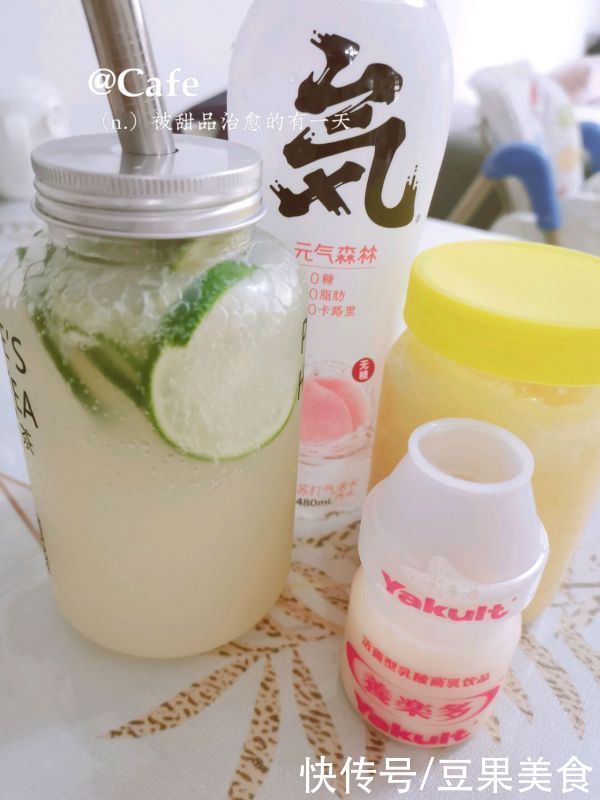 独家|自制冰镇青柠多多 小朋友可喝饮品 蜂蜜养乐多元气森林独家