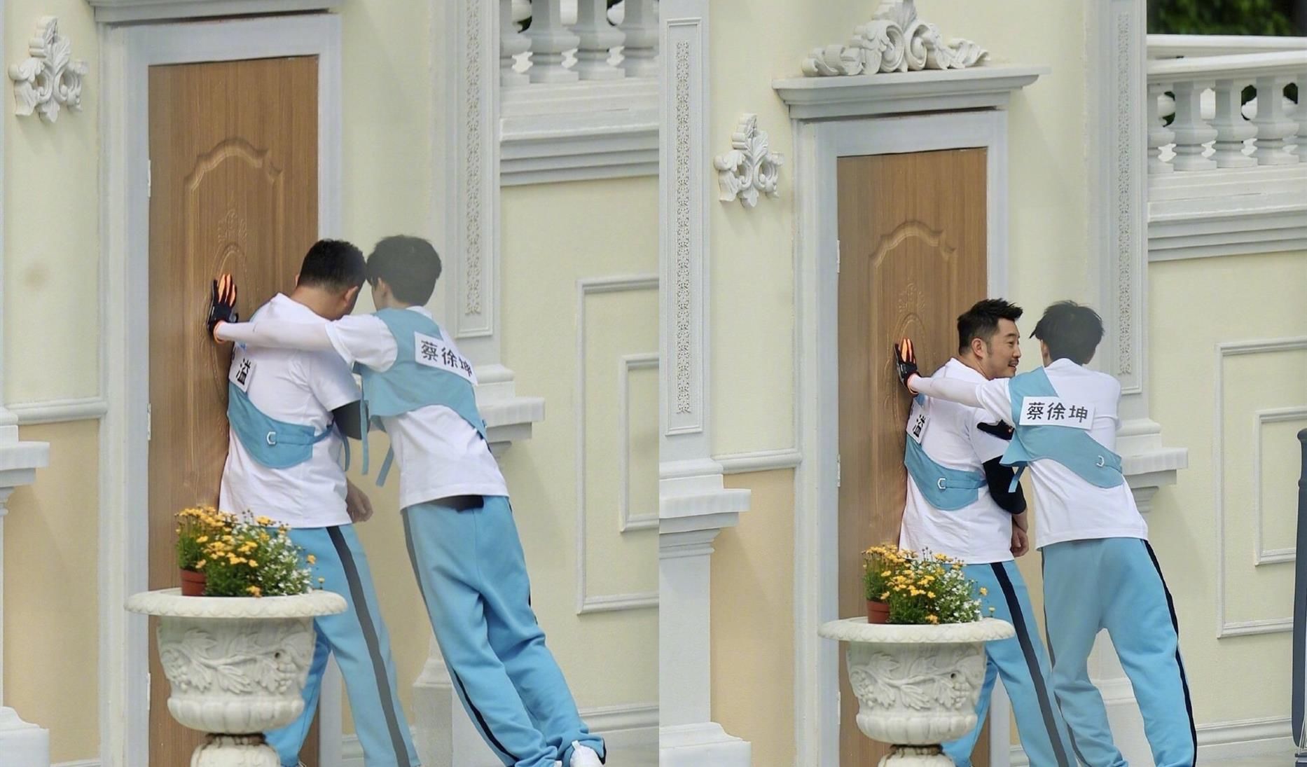 蔡徐坤霸气壁咚沙溢，《奔跑吧》路透曝光，“沙子爹”变身小可爱