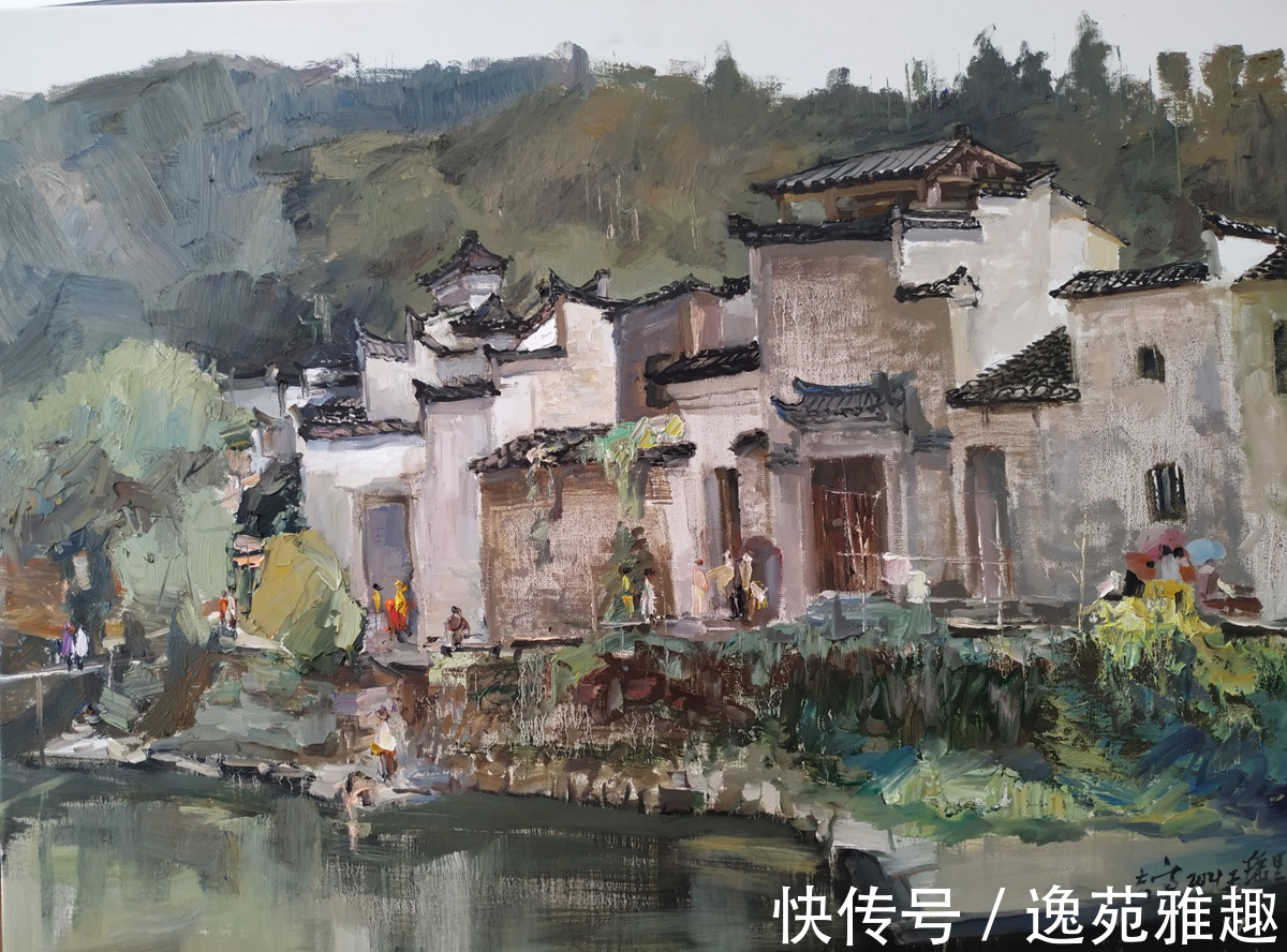 五彩斑斓&「写生作品」回望深秋婺源,五彩斑斓,油画家汪志高作品欣赏