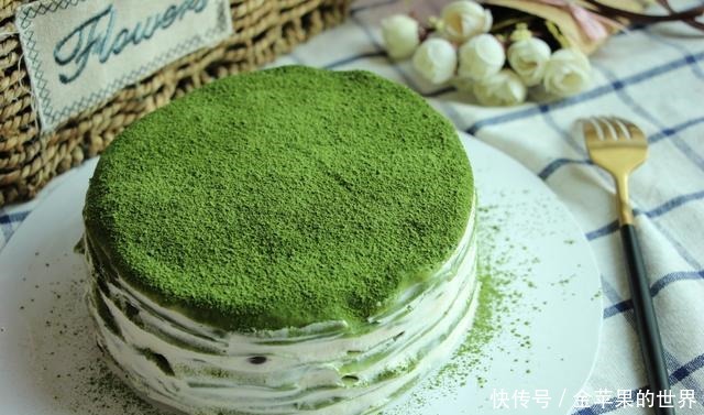 抹茶蜜豆千层蛋糕的做法,薄如蝉翼的千层皮,制作技巧全分享
