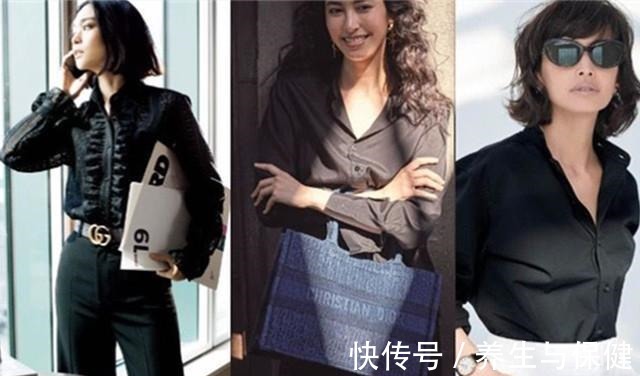 穿搭 40+女人衣柜必备黑衬衫,穿出气质与自信,独有的魅力让人着迷!