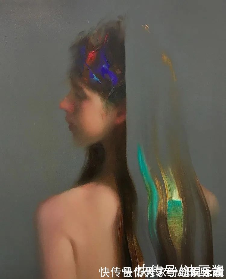 泰伊·金|他用刮刀和细腻的笔触，画出冲突感极强的女孩，比插画好看一万倍