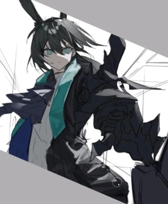  米娅|54张步骤图，带你绘制一个帅气的伪厚涂阿米娅