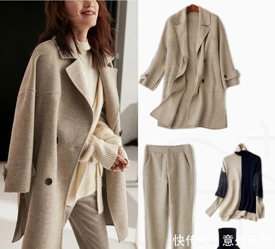  穿着|秋冬毛呢大衣搭配，随意搭裙子或裤子，可以让穿着更简单保暖！