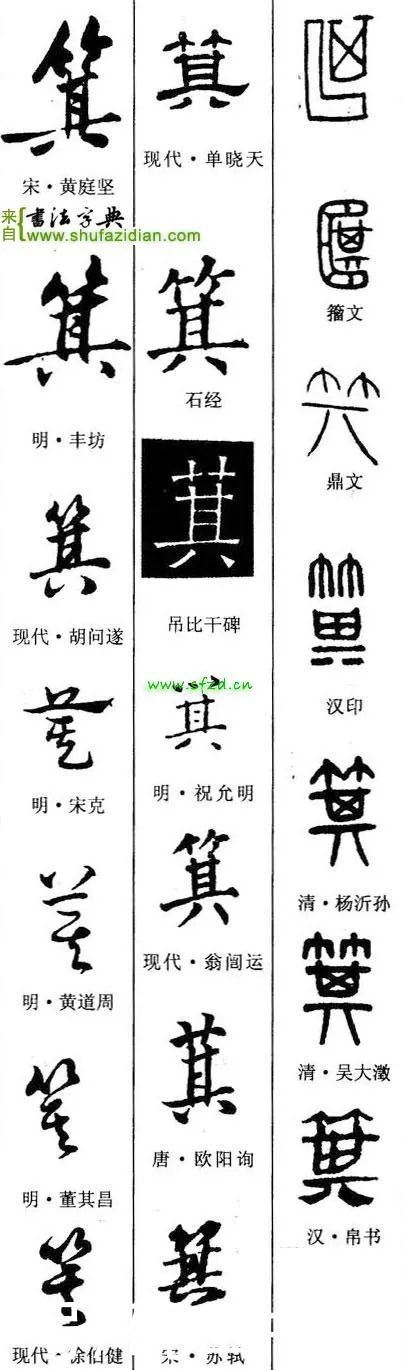 虞恭公碑|「每日一字」 箕（2531）2021.08.03