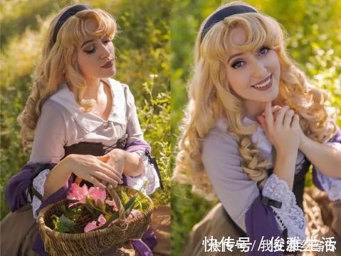 cos|法国美女cos多位迪士尼公主,爱洛公主温柔优雅,她最有心机