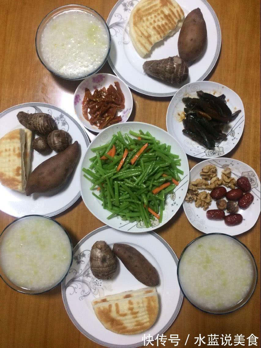 婆婆做的早餐每天不重样，粗粮蔬菜和鸡蛋，比别人的午餐还丰盛