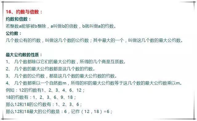 太完整了！小学1-6年级数学公式+定律一网打尽！