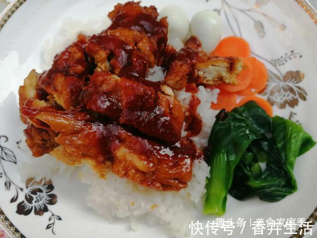 吉野|“家庭版”照烧鸡排饭,色泽诱人,肉质滑嫩,吉野家不外传的秘方