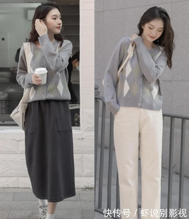 毛衣 早春不知道穿啥外套毛衣外套逆袭归来,这些搭配就很好看!