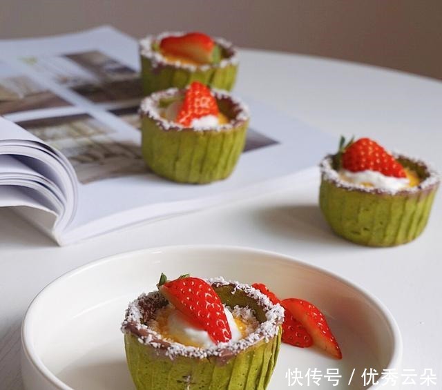 新年甜品｜网红德式抹茶布丁塔