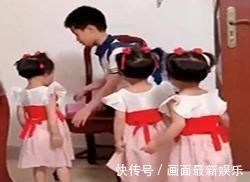 二胎政策|大宝想要妹妹,结果妈妈生了三胞胎,大宝放学回家的情景,暖化了