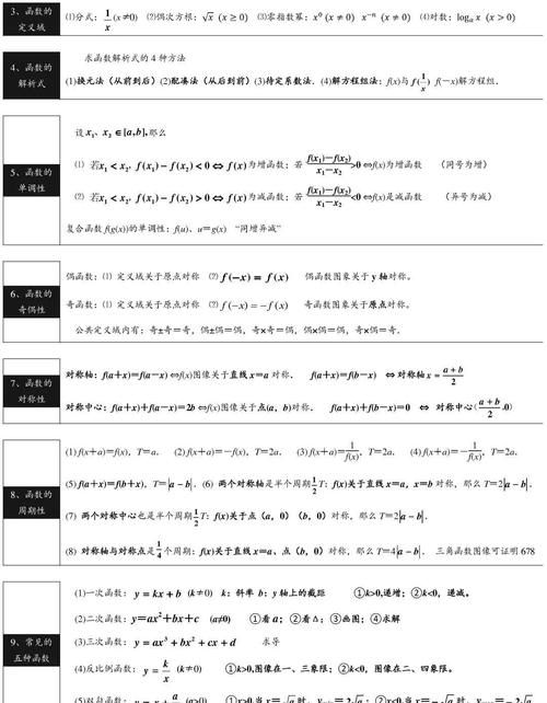 高中数学：公式+概念汇总，清晰明了！收藏！