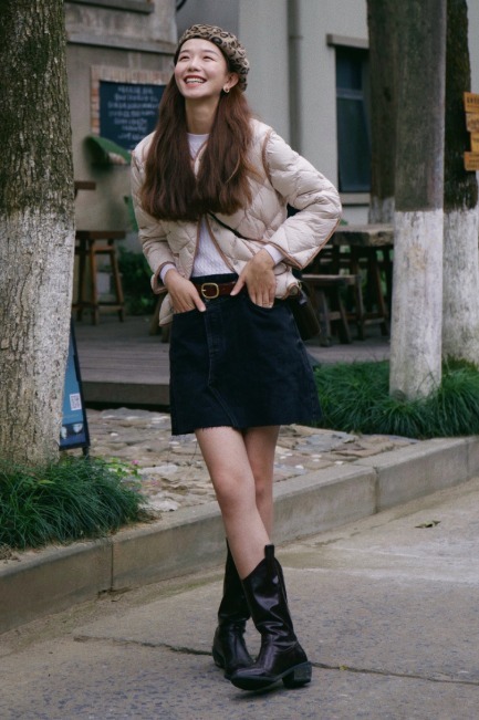 修饰 穿羽绒服不露腿?那你就大错特错了,学习这些露腿穿搭一样很美!