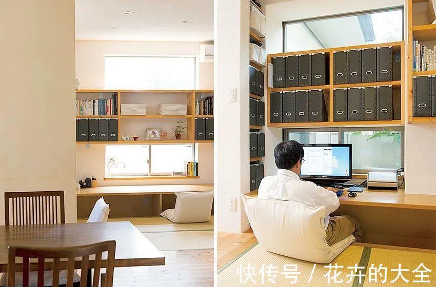 书房|日本又打起了榻榻米的主意,床边加2米长桌面,床上打造双人书房