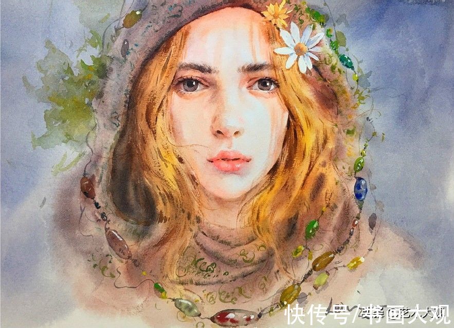 画家！好看的肖像水彩手绘90后网络知名画家张雷雷人物作品专辑