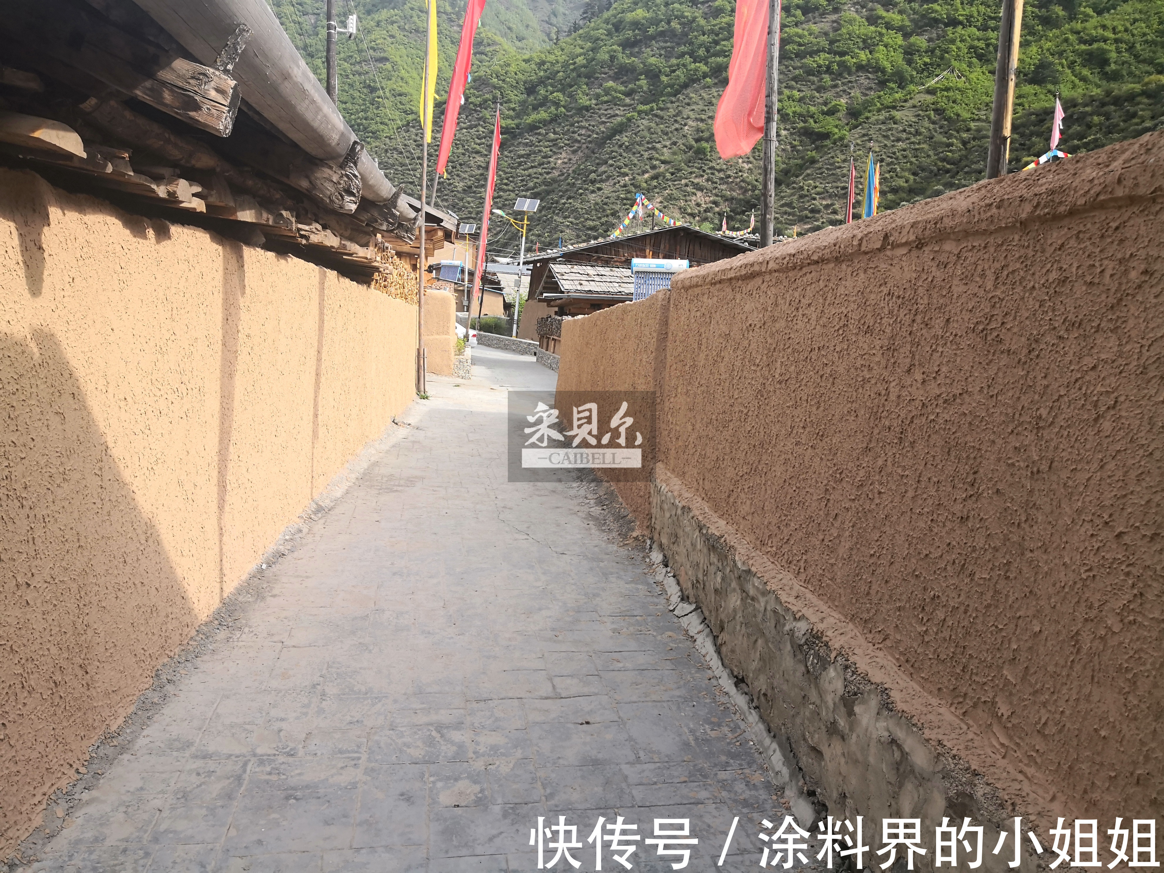稻草漆|景区墙面做稻草漆 效果真不错~泥巴墙——民宿装修的首选效果