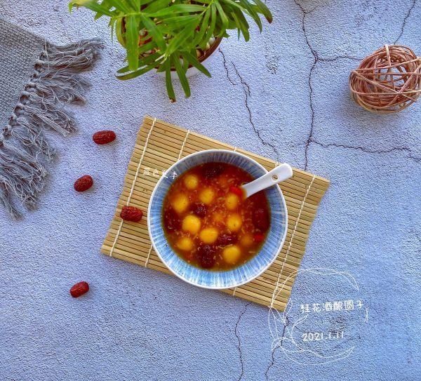 桂花酒酿红薯圆子你这么做，保证你吃一次想十次