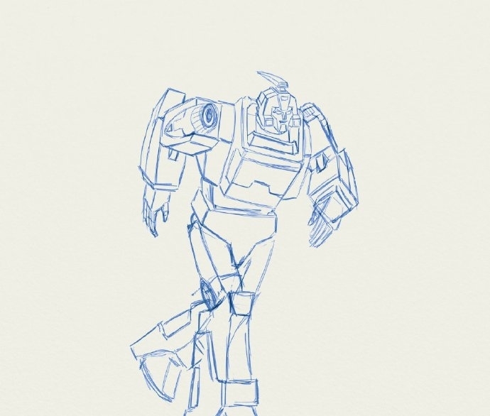线稿|变形金刚纪念版封面设计线稿