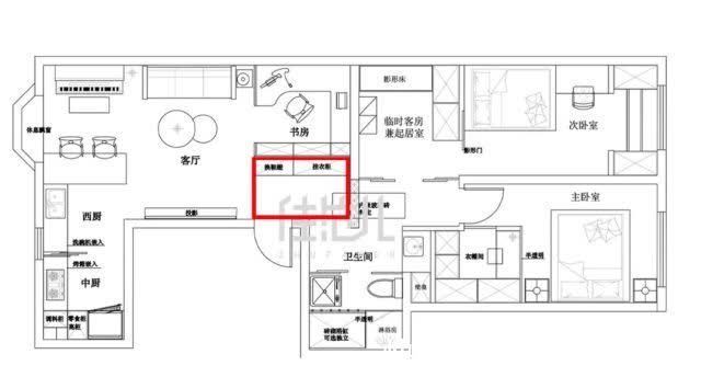 主卧|78㎡纯白色的家，爆改大三倍，还多出西厨、书房、衣帽间？！