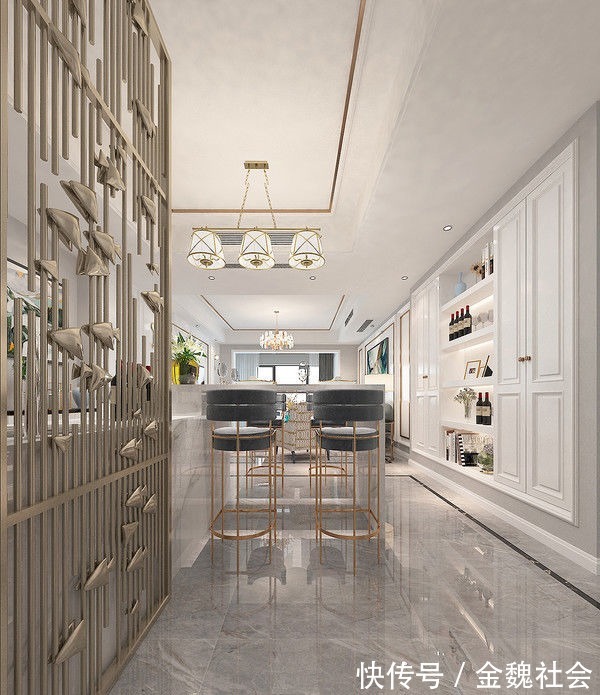 衣帽间|四口之家的现代轻奢风装修,餐厅是家里面的亮点,入户感觉很惊艳