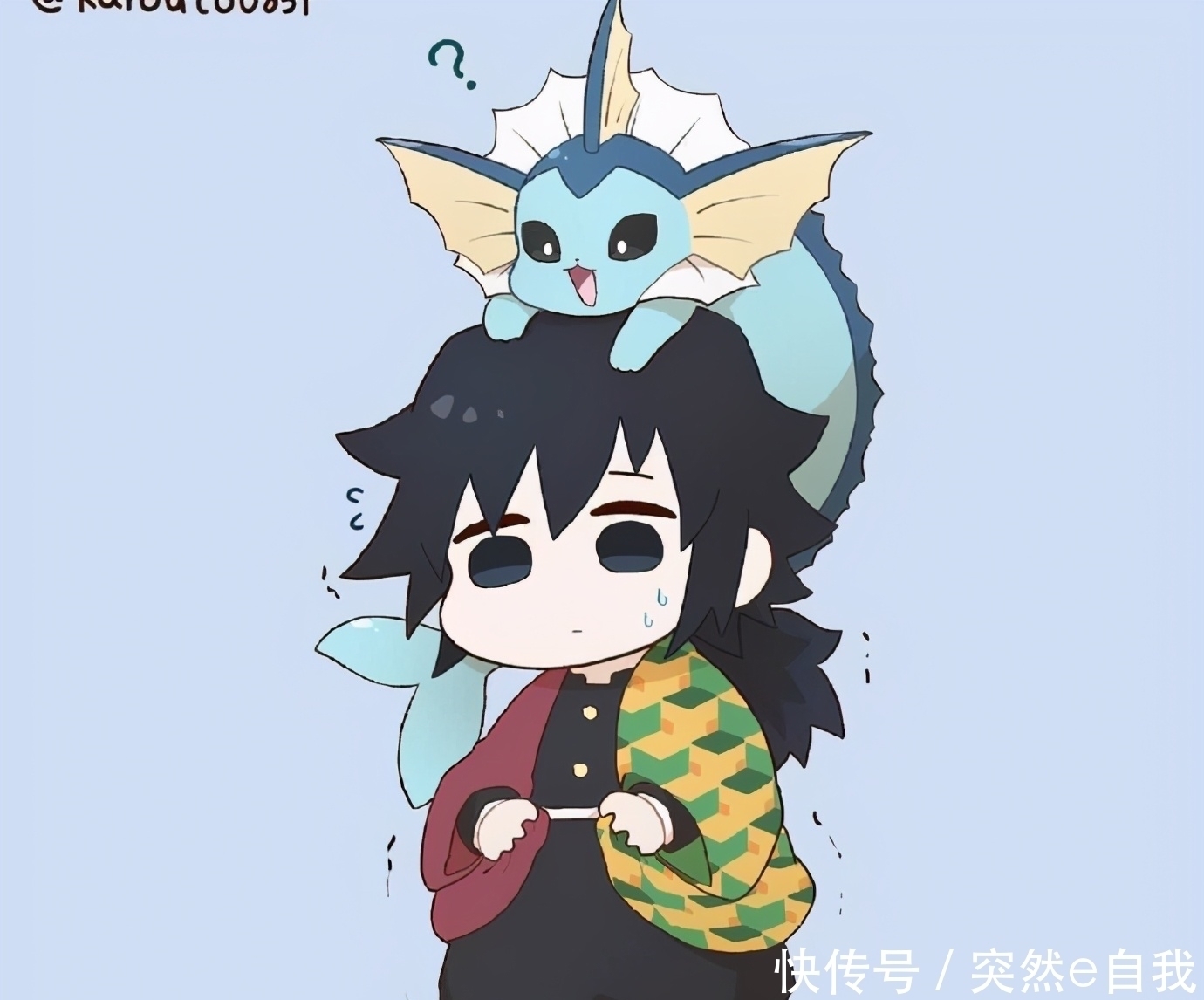 霞柱|鬼灭之刃:当九柱配上宝可梦伊布,水柱不知所措,恋柱开心到跳脚