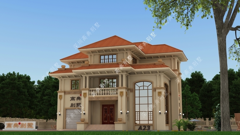 别墅|这款欧式风格的别墅,建成后,大家都来祝贺你。