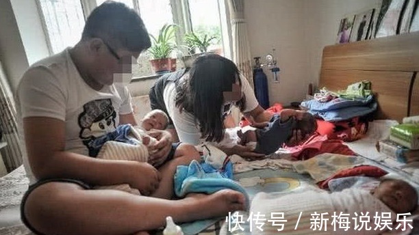 年轻小伙喜当爹,妻子生下女儿一周后又生三个孩子,还有这操作