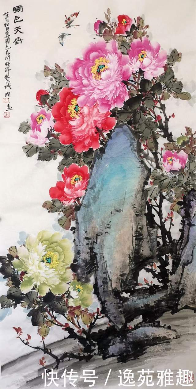 【画作欣赏】心中牡丹开，处处是暖阳，画家王润之作品欣赏