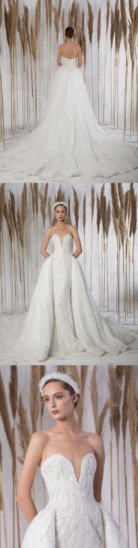 Tony Ward 2021秋冬婚纱系列 精美的钻饰珠片