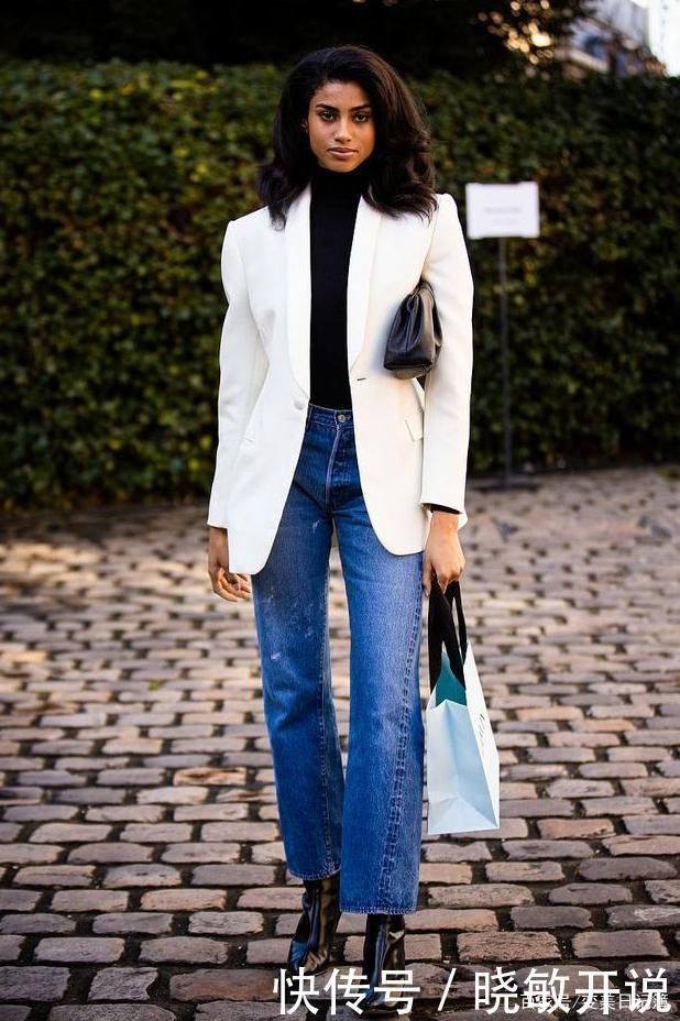 初冬火了一种穿搭,叫“西装+直筒裤”,简约优雅又高级