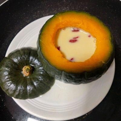 高颜值|健康营养低卡高颜值的小南瓜蒸牛奶鸡蛋