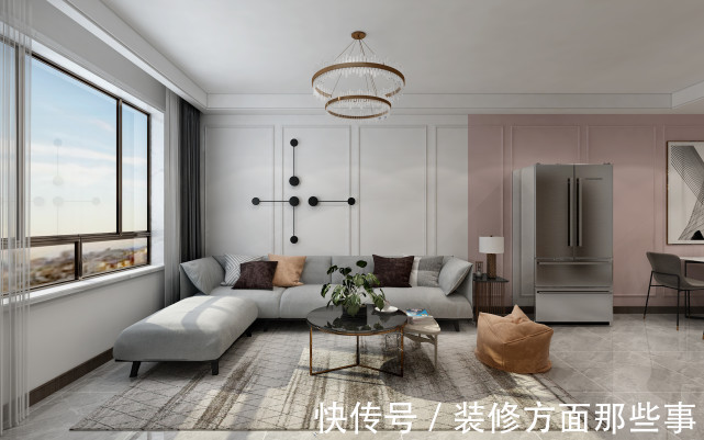 二居室|79平二居室旧房，现代风格太漂亮，邻居以为走错门了！