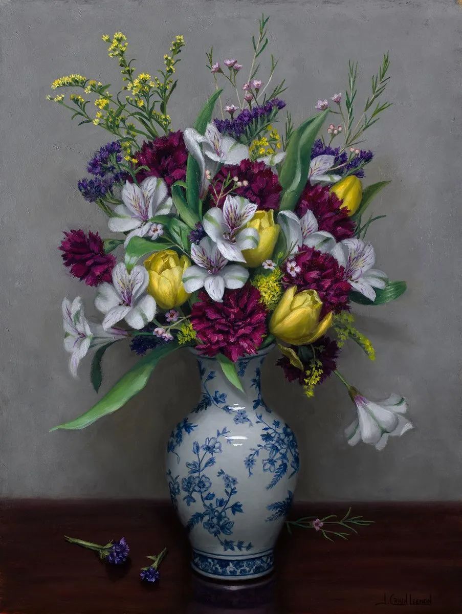 花卉|这位美国女艺术家笔下的花卉,魅力色彩,栩栩如生!