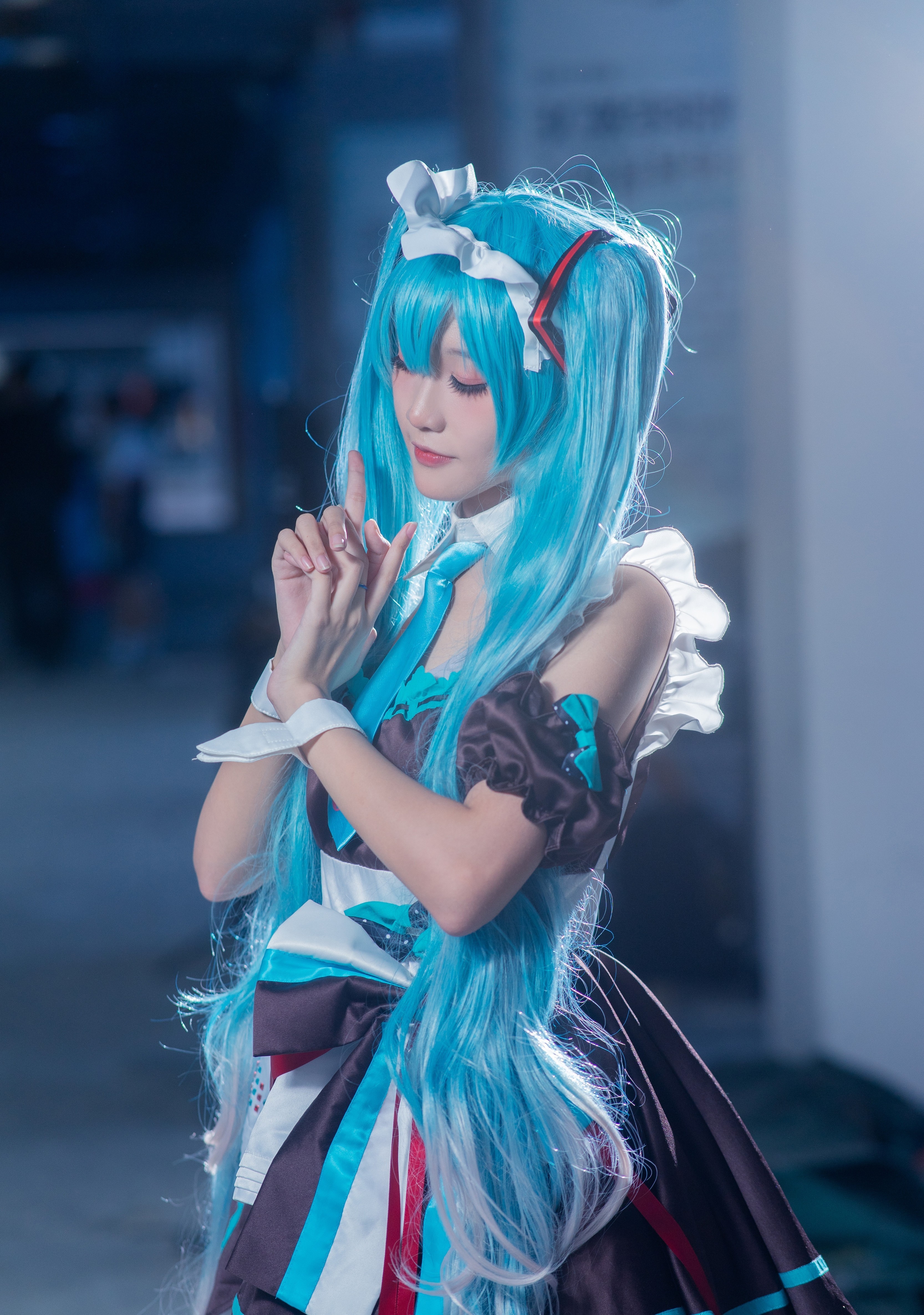 带来|cos：初音漫展返图，黑白配带来的可爱