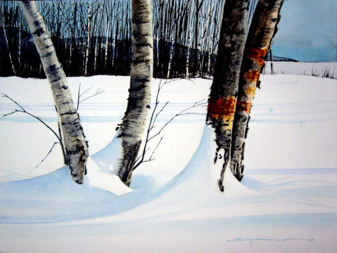 水彩画@加拿大水彩画画家道格拉斯·亨特的唯美风景作品