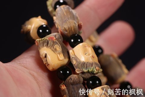 观音!老牙彩绘观音佛首手持