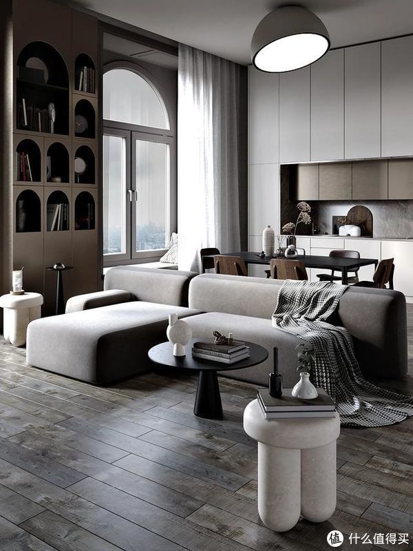 轻奢风|外国小伙的93㎡单身公寓,全屋轻奢风,卧室纱帘让网友吵翻了天