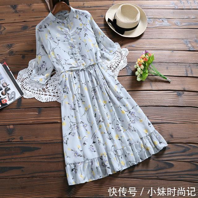 连衣裙 森女系碎花连衣裙,甜美可爱,彰显淑女气质,显气质还遮肉