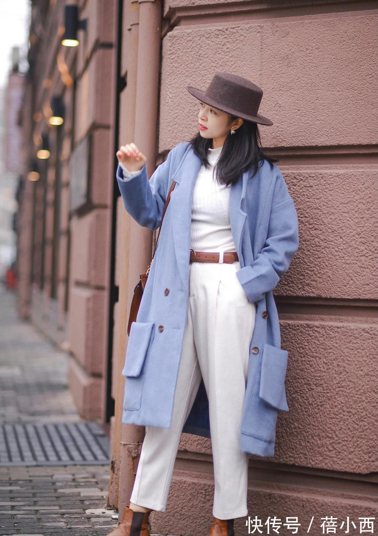 博主|冬季最流行的是“大衣”,跟三木穿4个高级款,搭配裤子裙子都美