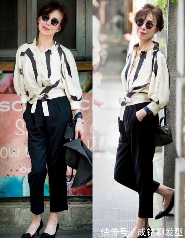 素人|被这位66岁素人博主圈粉,时尚百变的裤装搭配,穿出优雅美得高级