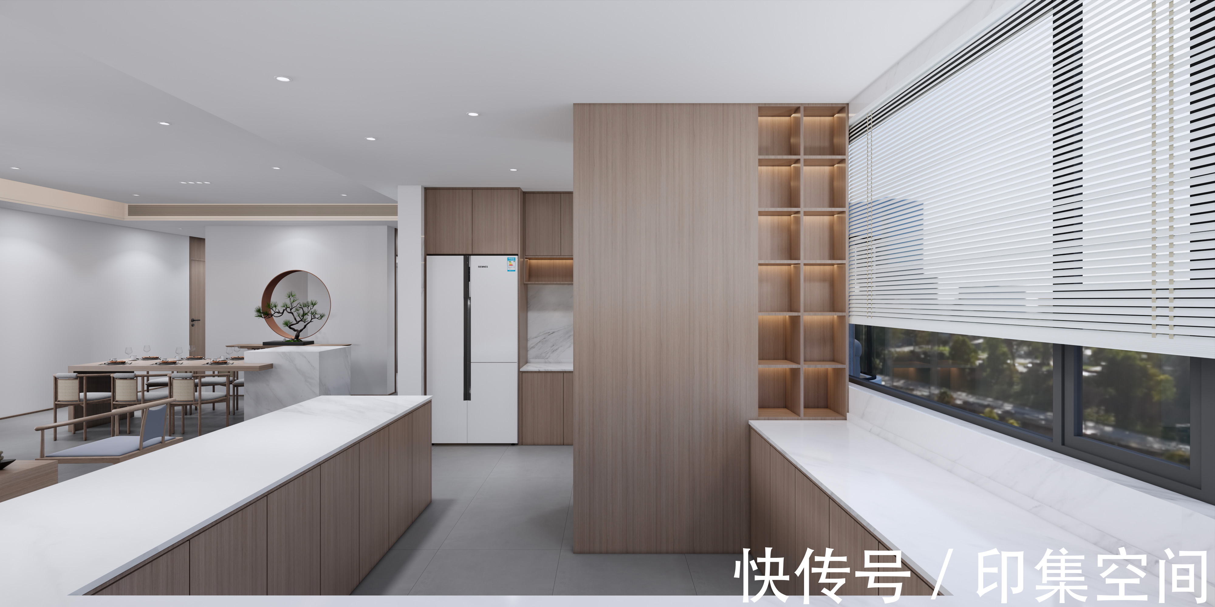 对称|4室改2室,205㎡新中式大平层