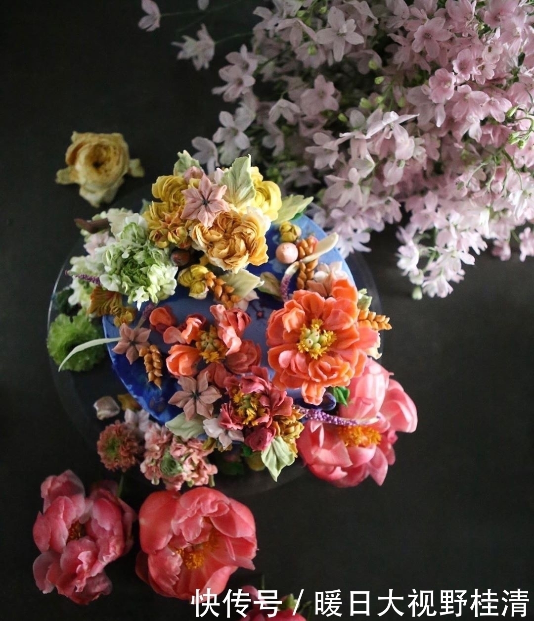 撩人|她做的鲜花蛋糕太撩人,看完后全世界都惊艳了