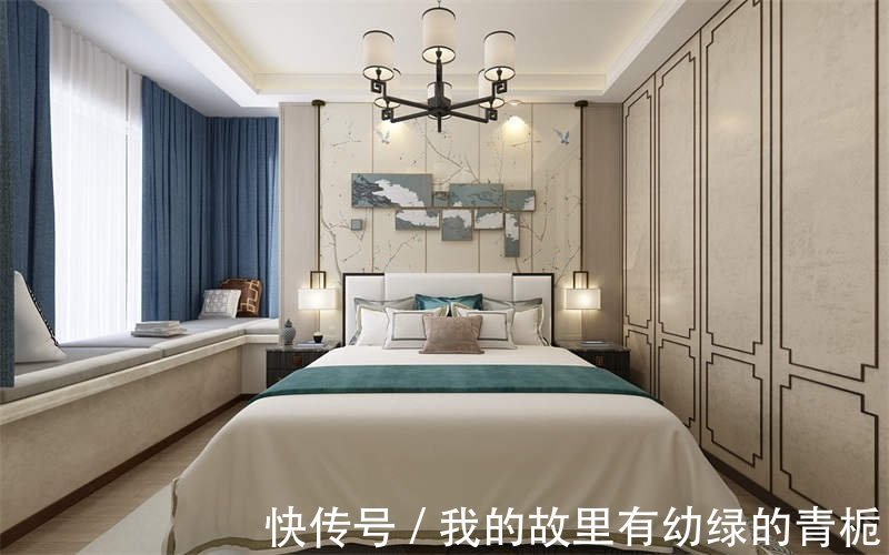 中式|128㎡三室两厅户型,传统中式与时尚现代的结合,提升生活品质