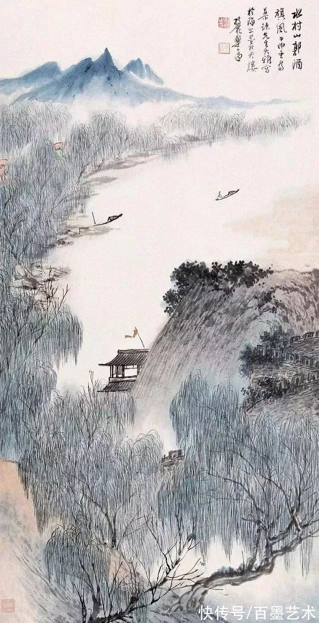 郑午昌@春风拂柳,春意浓!大师笔下的春柳太美了