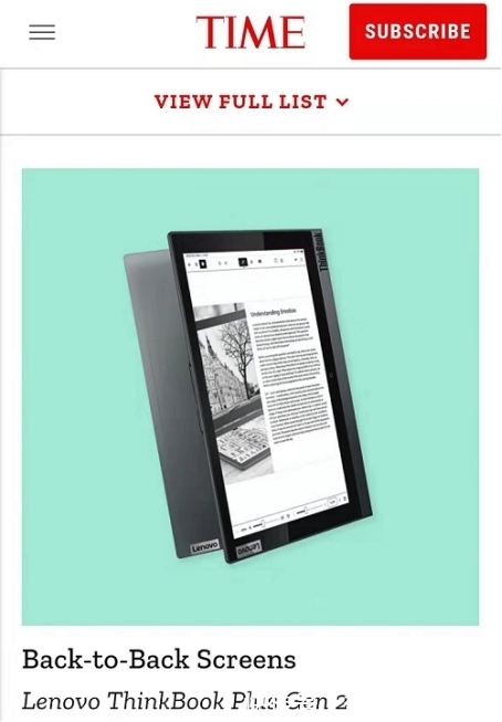 技术|太意外!联想两项技术入选《时代》周刊年度最佳发明