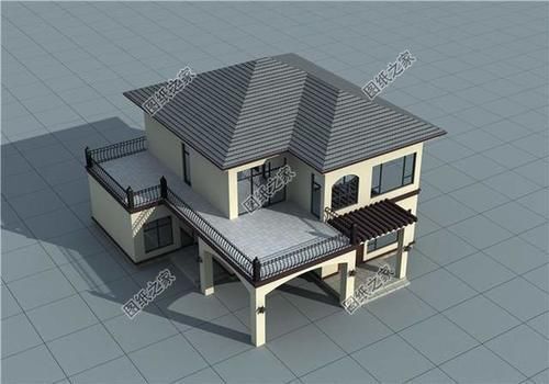 楼房图|适合老家建的三十万左右二层楼房图,配色清新雅致,来看看