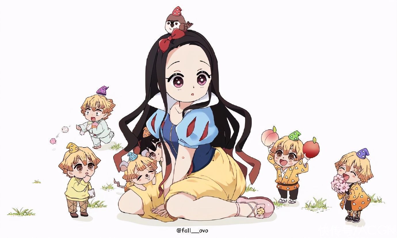 鬼灭之刃|鬼灭之刃:善逸祢豆子太会秀恩爱了!COS白雪公主,还一起逛街