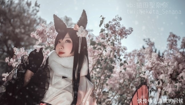 和服|COS正片-碧蓝航线-爱宕和服cosplay，寒冷的冬天也能给你暖意